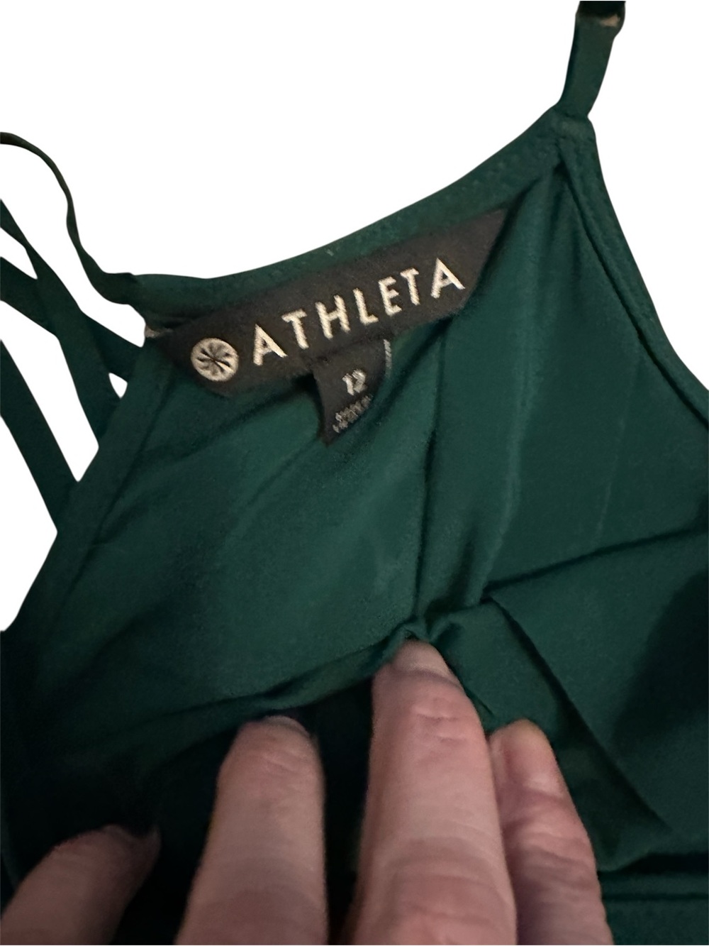 Athleta Teal Green Spaghetti-Strap Wide Leg Jumpsuit - Picture 6 of 9